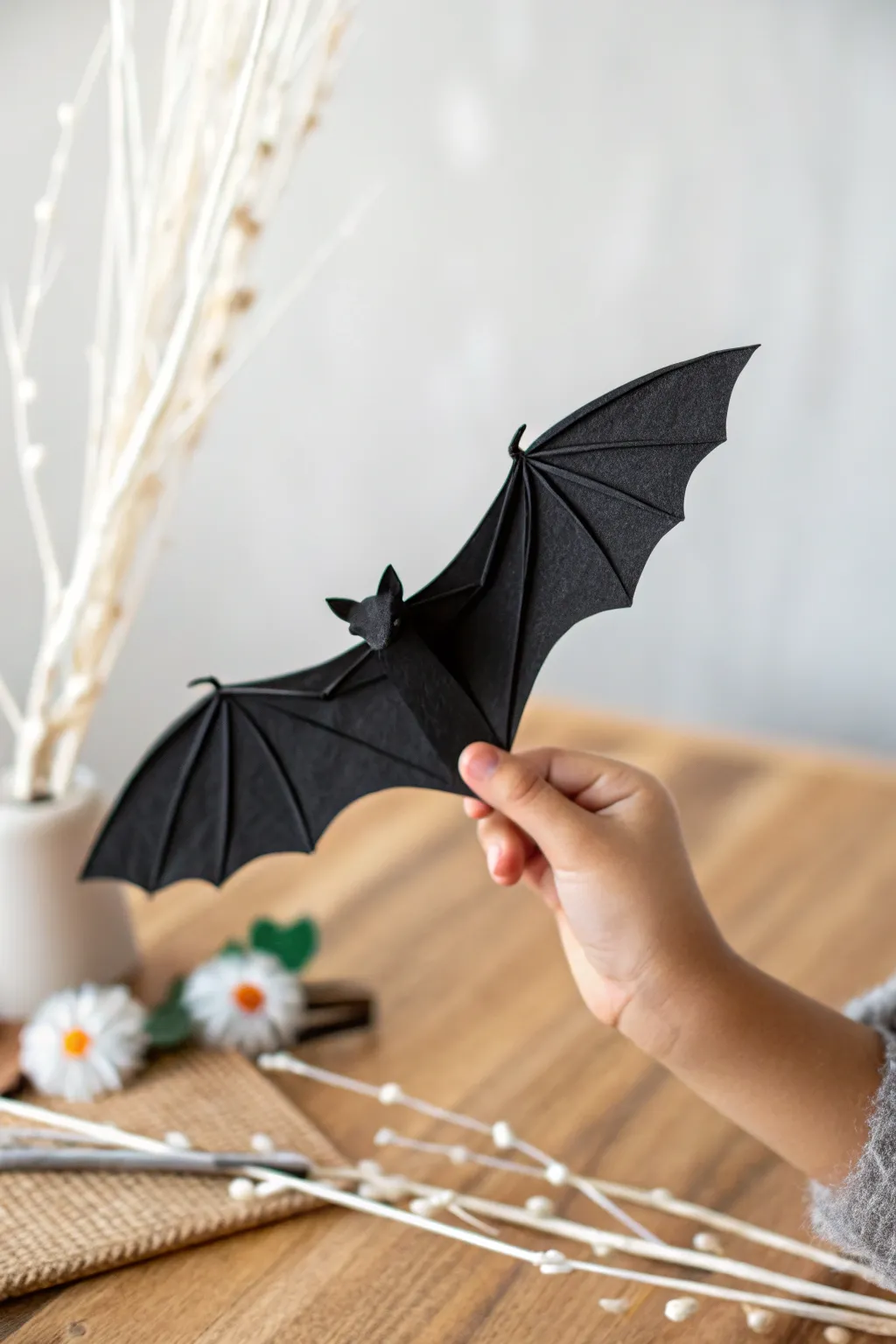 Discover the magic of balance with this enchanting DIY bat craft!