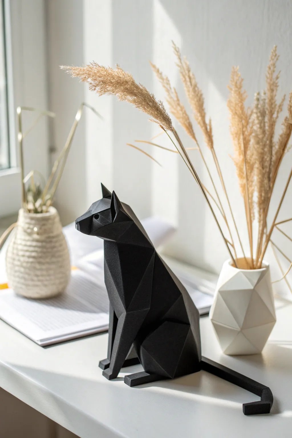 Craft your own elegant origami black cat and bring a touch of minimalist Halloween magic to your classroom!