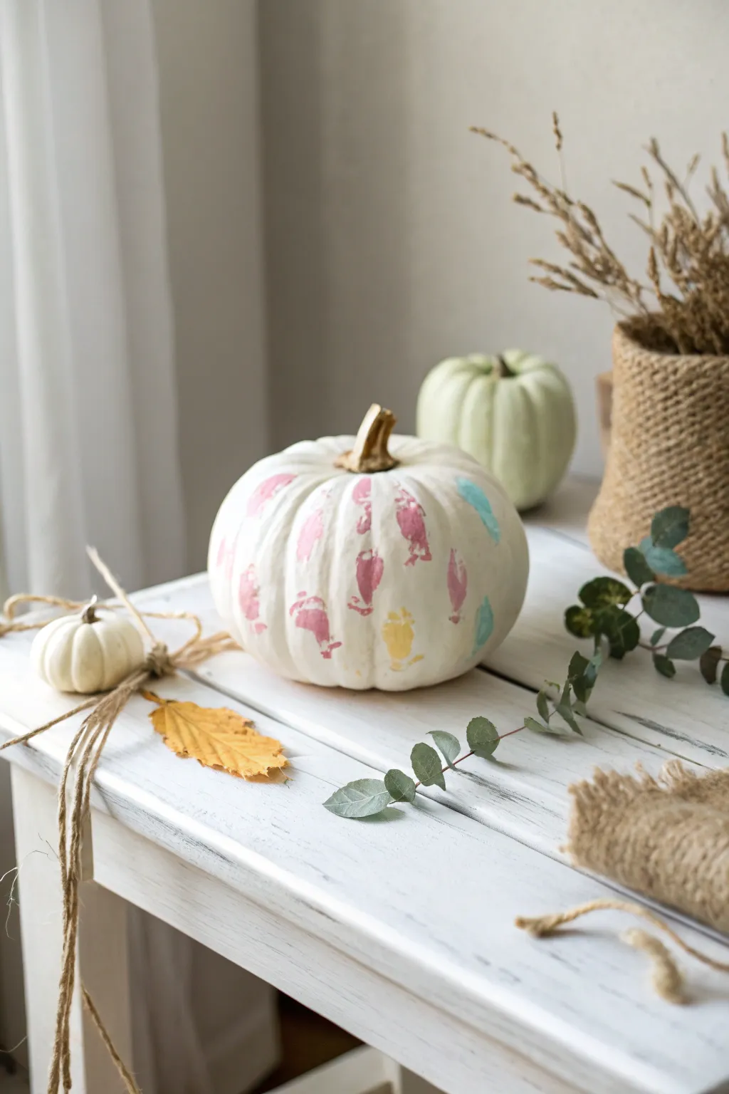 Cherish the little moments with a Pumpkin Keepsake - tiny handprints, big memories.