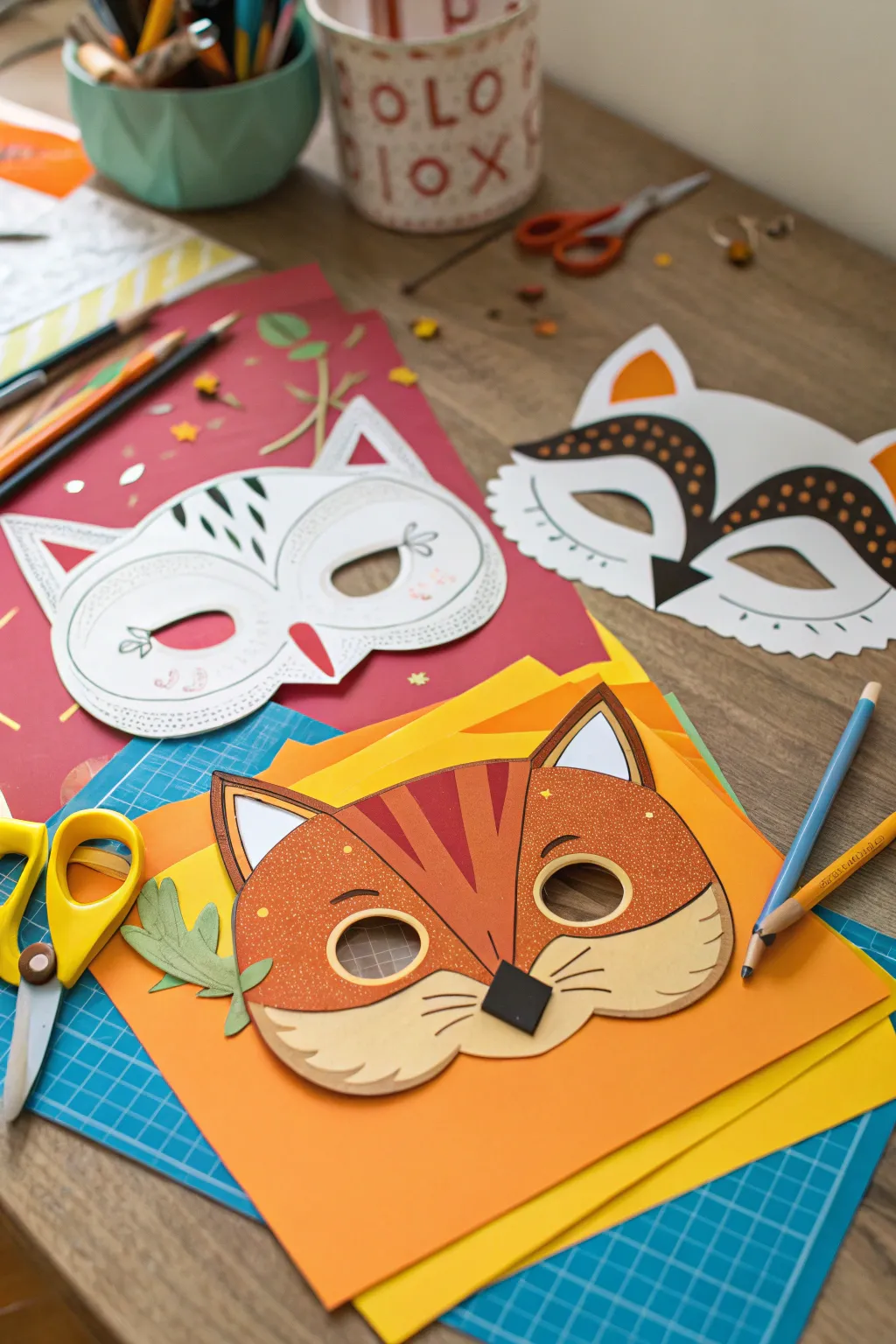 Printable animal masks bring whimsy and fun to Halloween festivities.