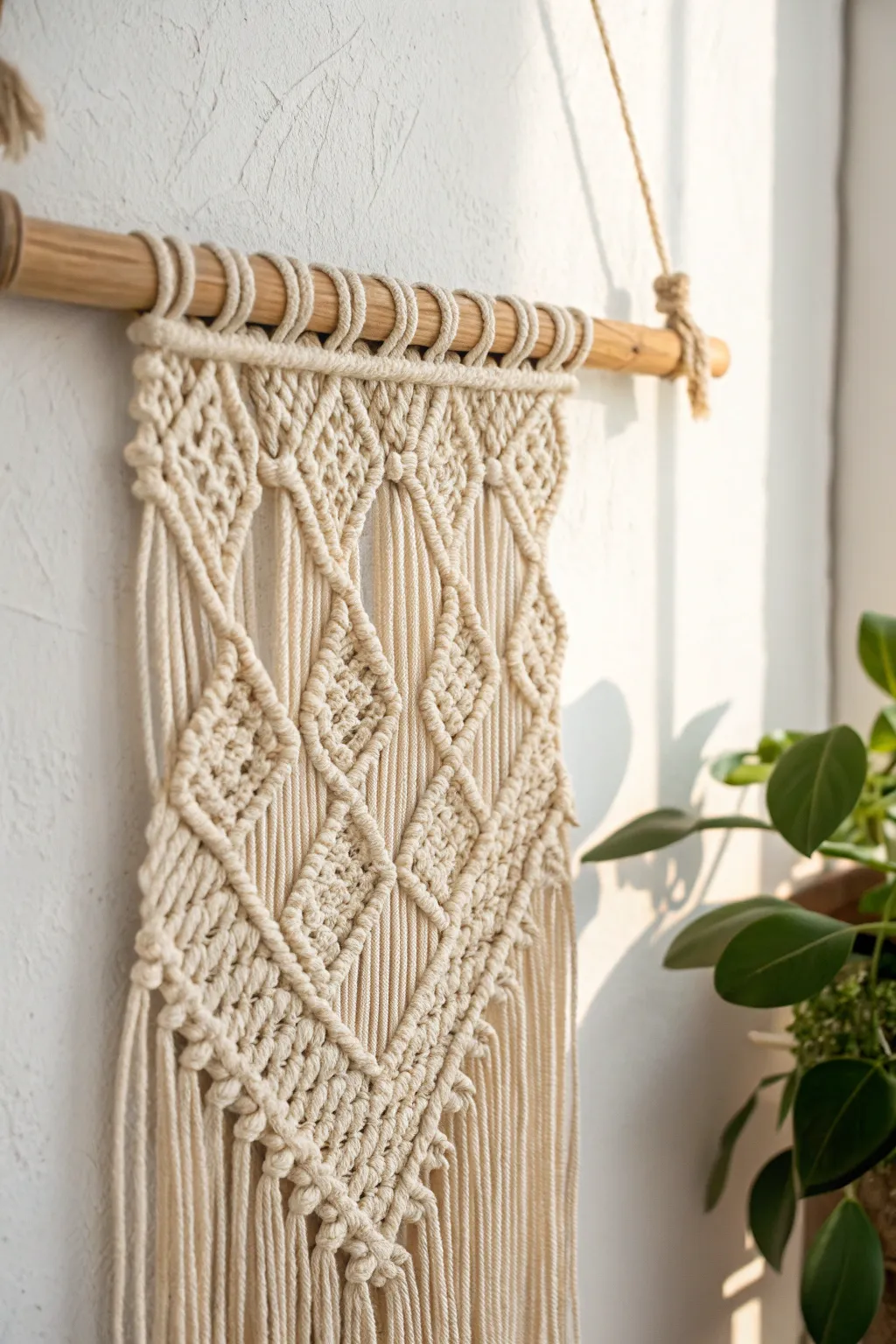 Add a touch of bohemian elegance to your space with handcrafted macramé art.