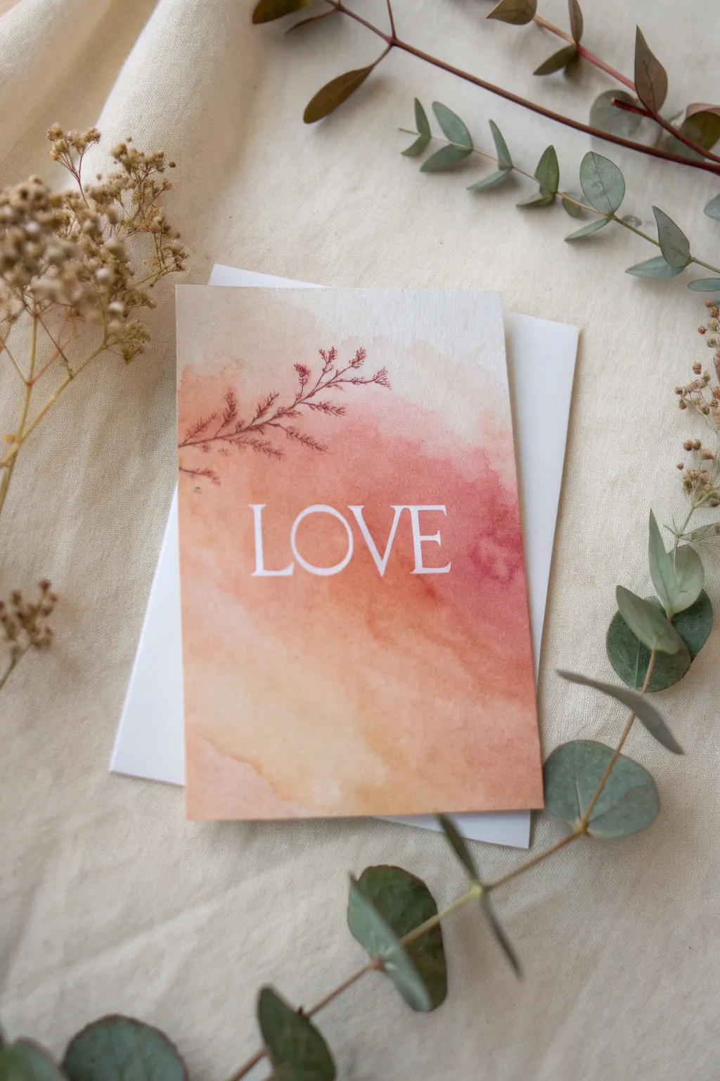 Embrace simplicity and elegance with a watercolor love note, perfect for sharing heartfelt sentiments this Valentine's Day.