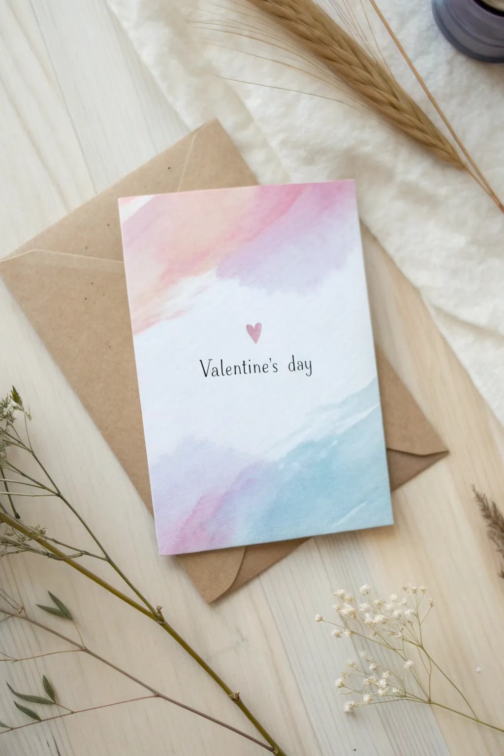 Express your love with the soothing beauty of watercolor artistry. #HandmadeValentine #MinimalistCharm