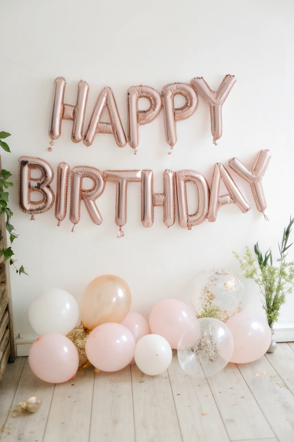 Celebrate in style with a touch of whimsy: Balloon-inspired birthday lettering for a minimalist heart.