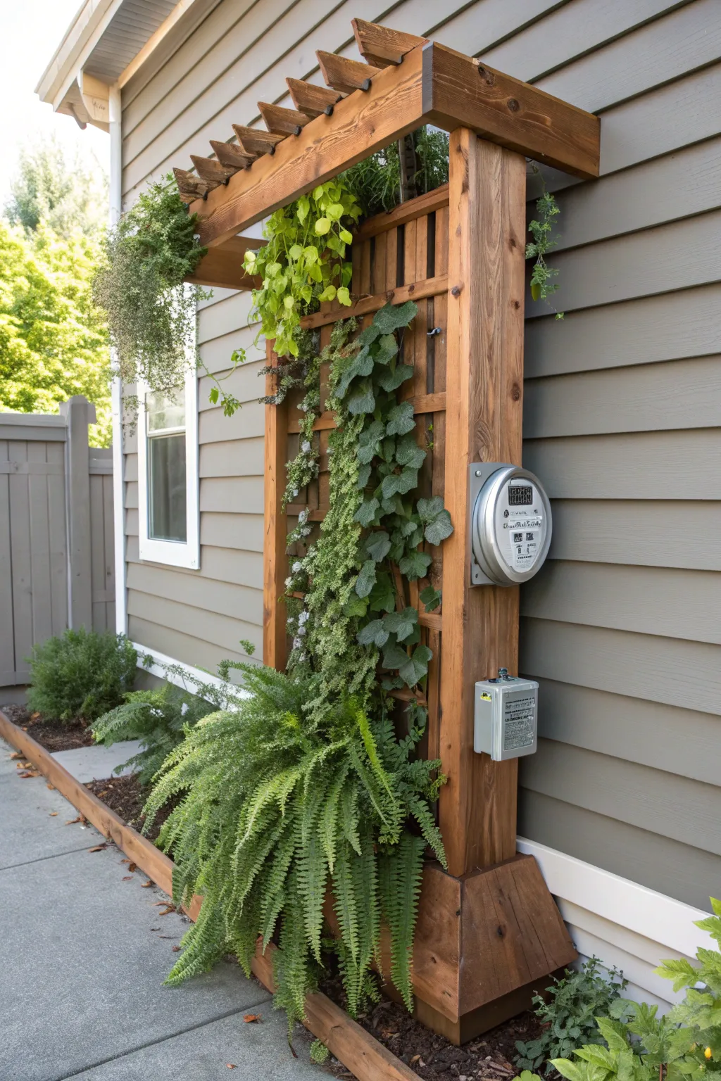 Transform utility into beauty with a handcrafted vertical garden.
