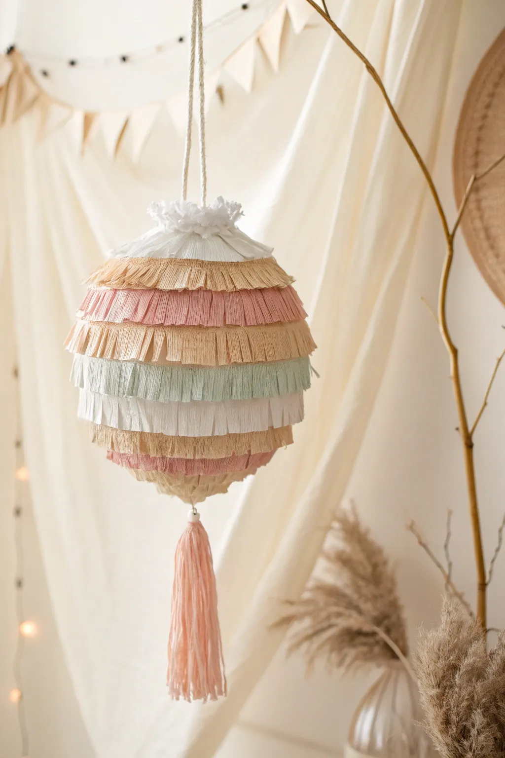 Bring a touch of festive joy to your space with a charming mini piñata, handcrafted with love and simplicity.