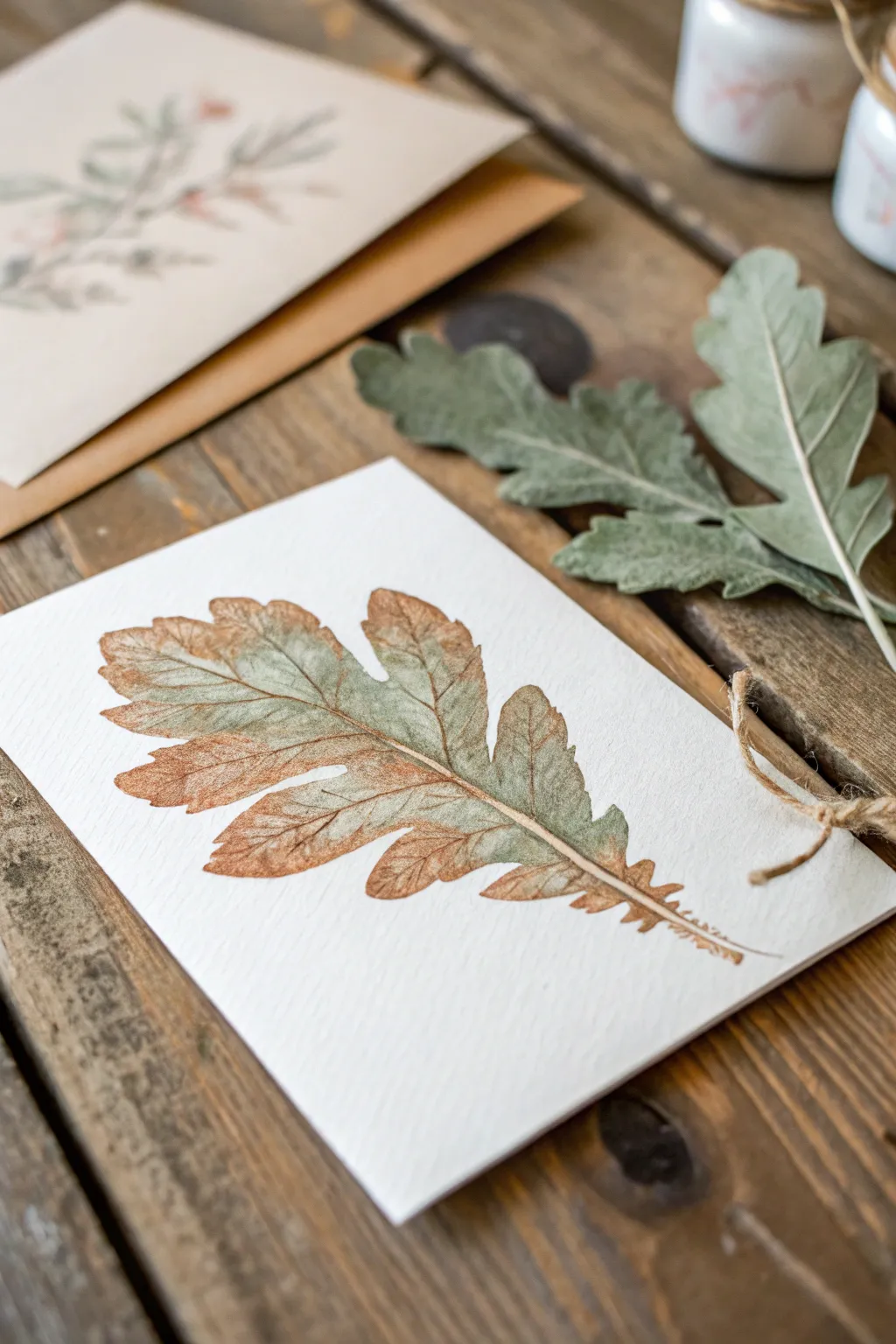 Craft a connection to nature with these beautifully simple leafy prints. 🌿 #HandmadeCards #ScandiBoho