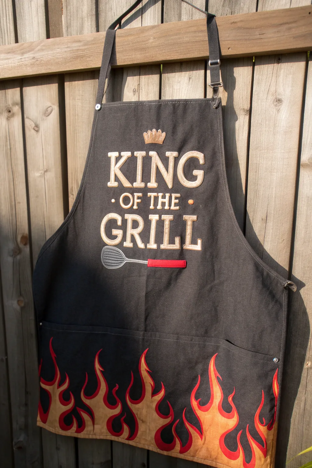 Crown him the 'King of the Grill' this Father's Day with a custom apron fit for a barbecue royalty.