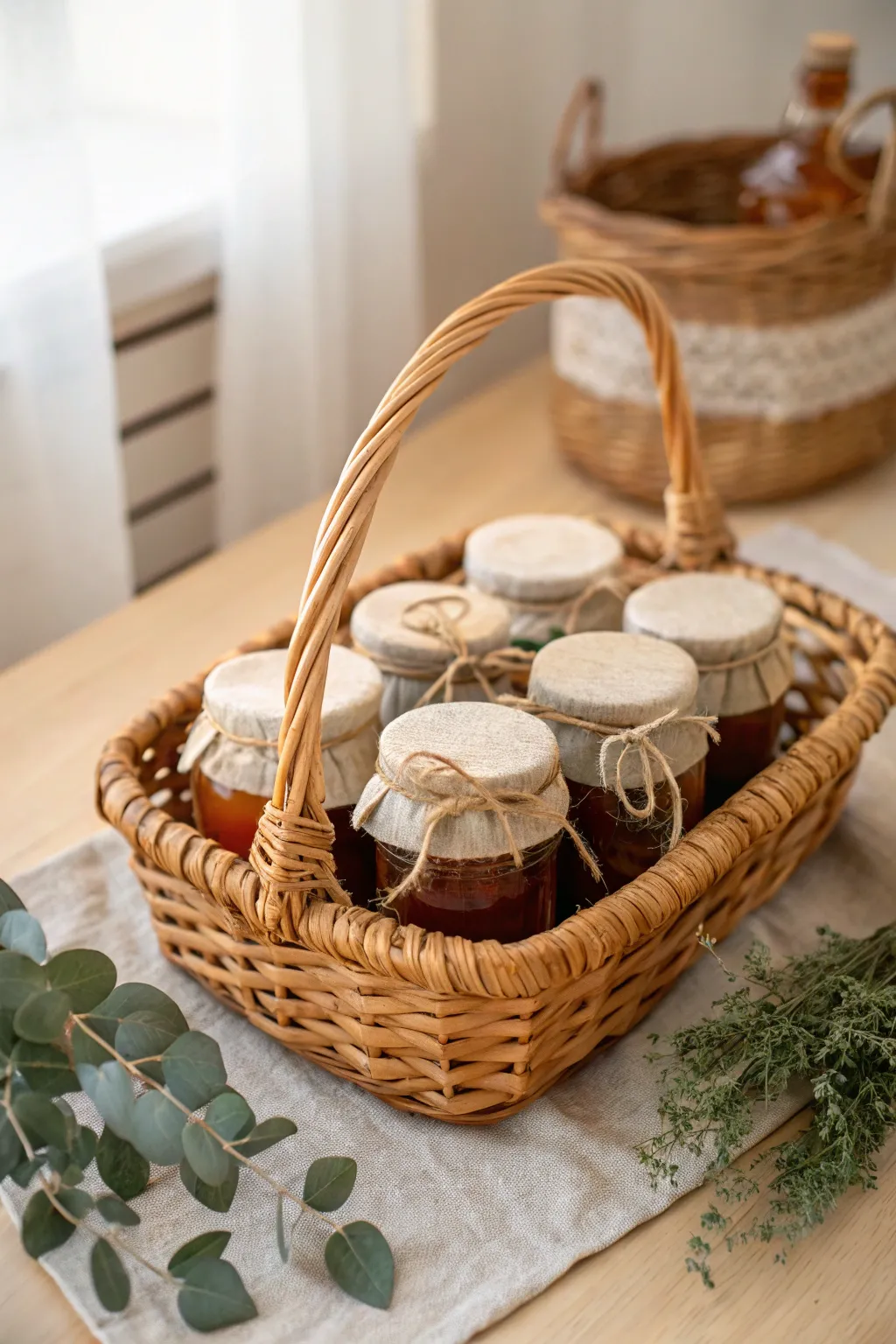Discover the rustic charm of a woven basket filled with homemade delights. Perfect for gifting and decor!