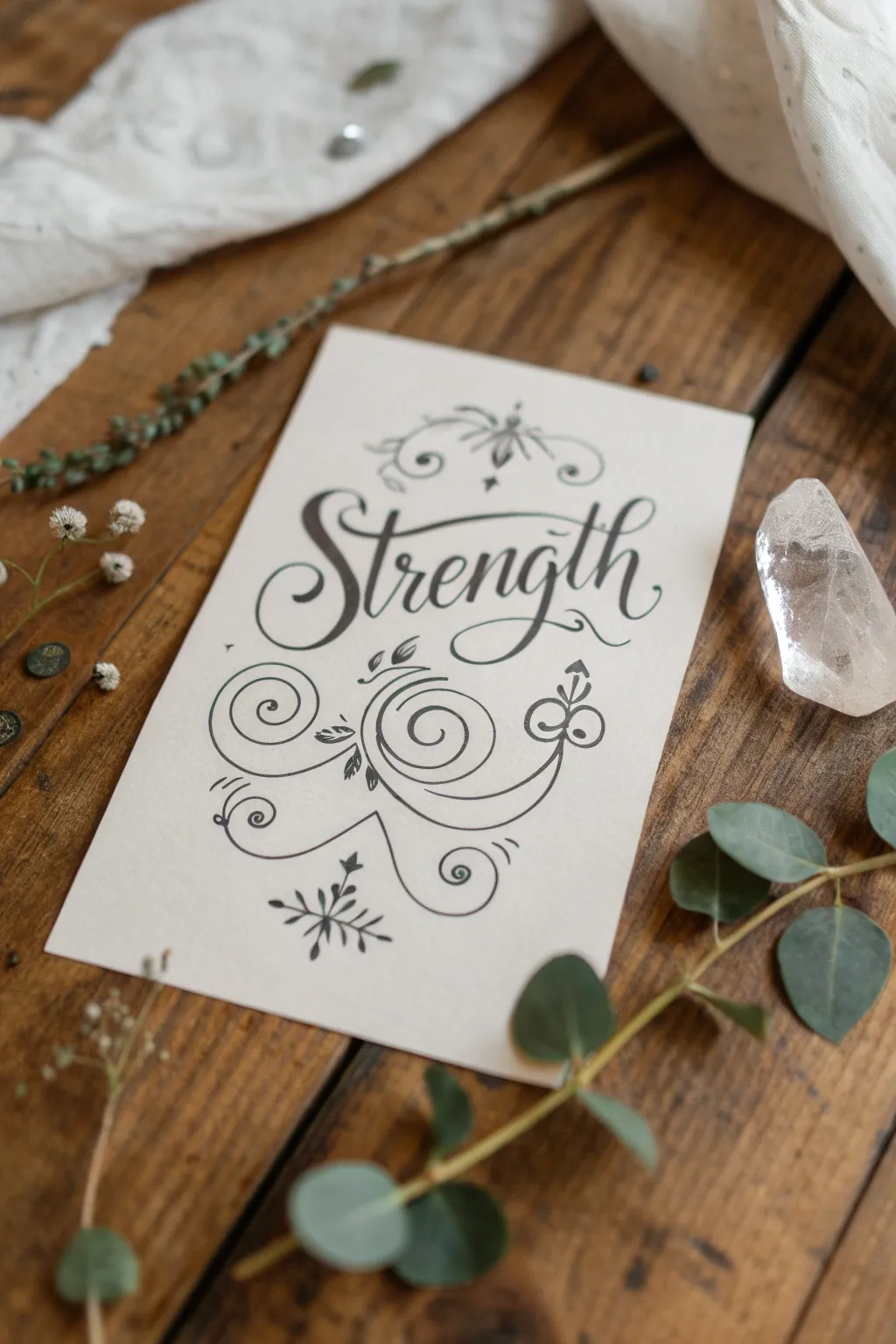 Elegance in every swirl: Transform your tarot cards with the art of calligraphy.