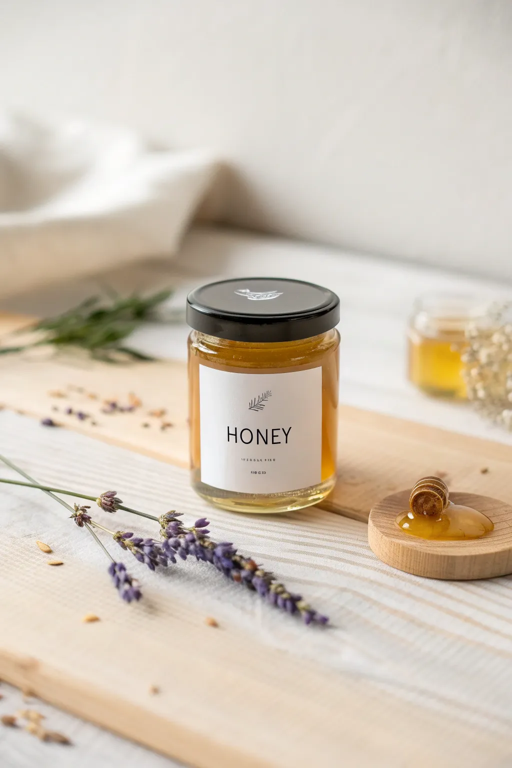 Embrace the beauty of simplicity with this minimalist honey jar design—where elegance meets modern chic.