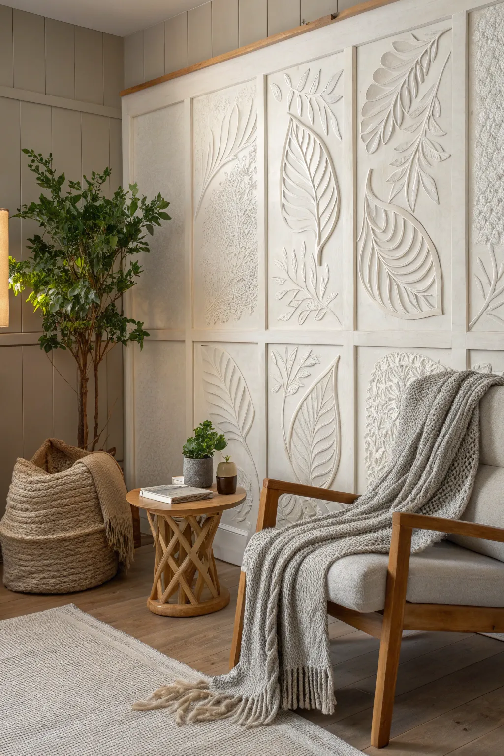 Transform your space with the subtle elegance of textured wall panels, where minimalism meets natural beauty.