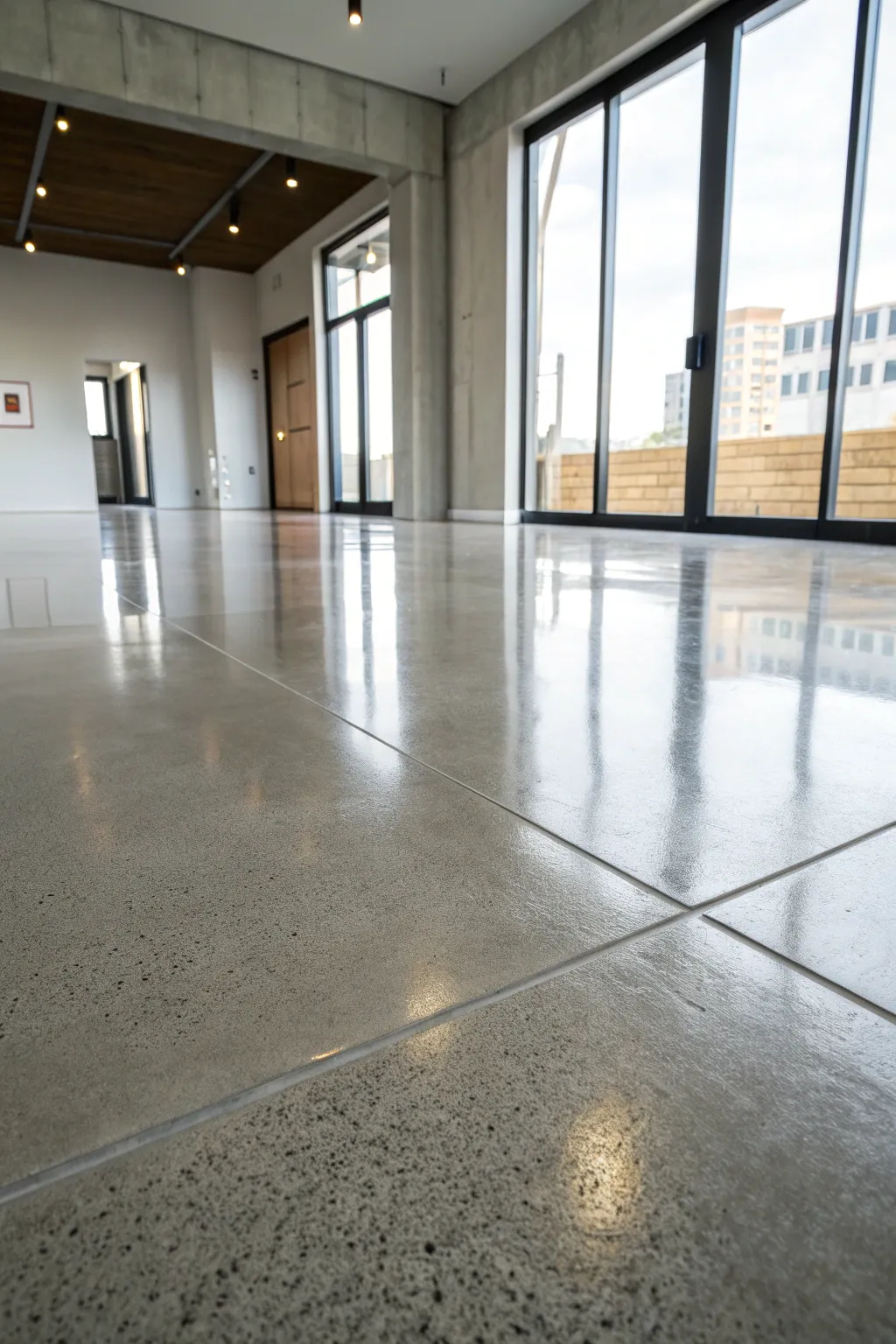 Transform your space with the elegance of polished concrete floors.