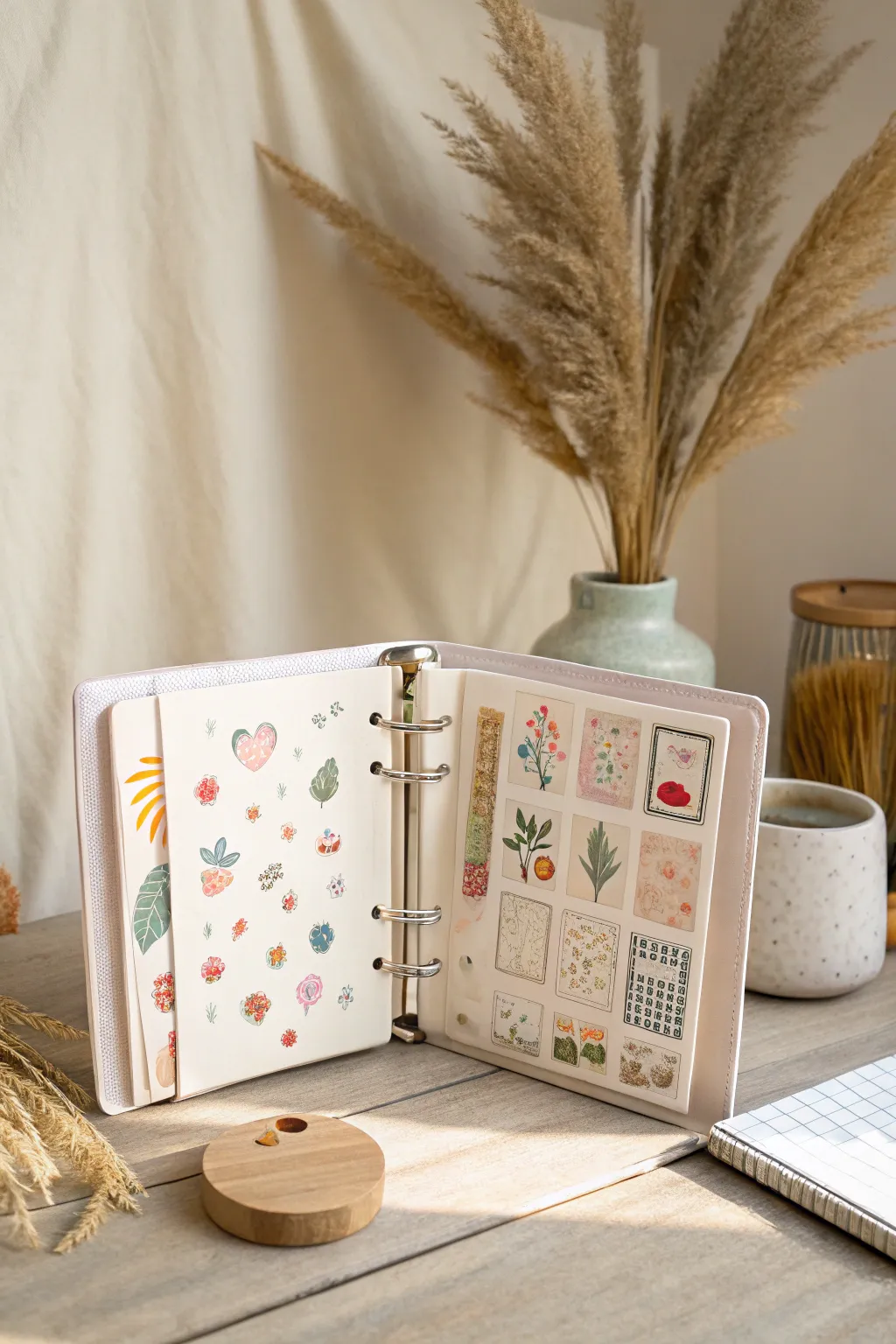 Transform your sticker collection into a stunning visual journey with a minimalist binder setup. 🌿✨ #StickerOrganization #ScandiBoho