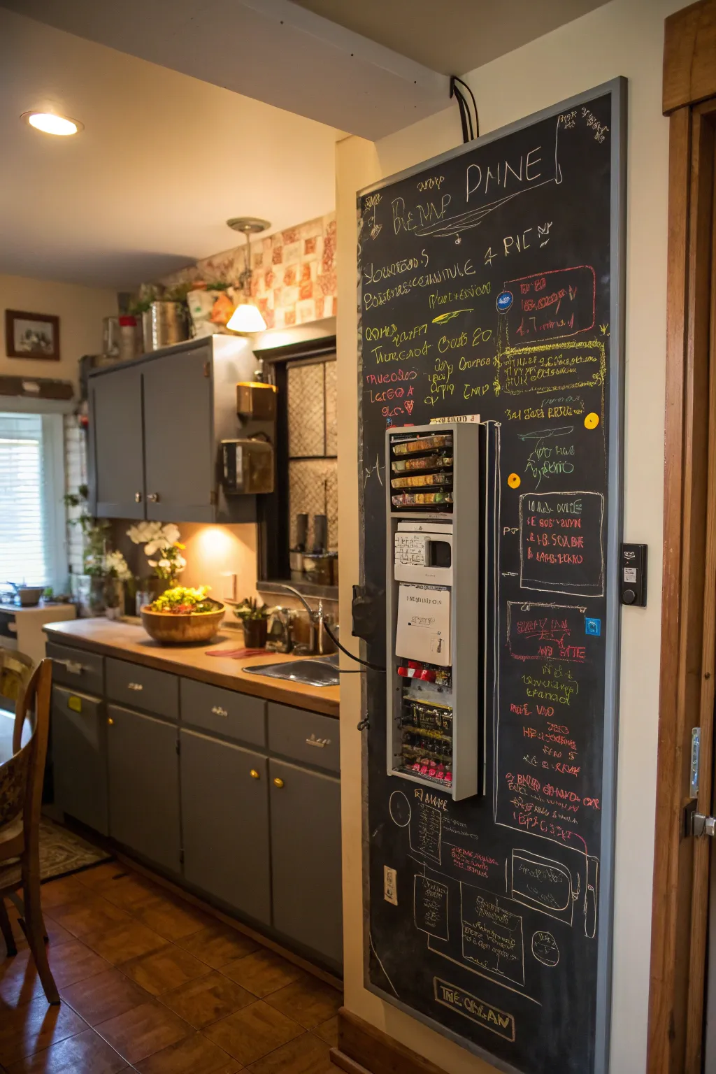 A chalkboard cover adds both functionality and artistic flair to your space.