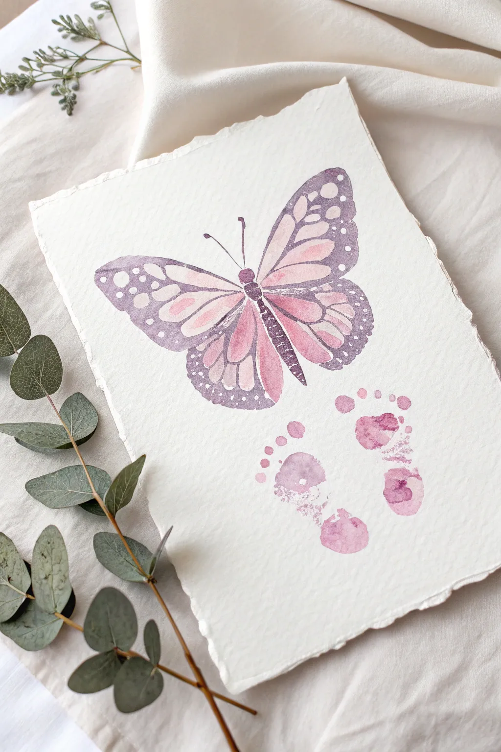 Transform tiny footprints into whimsical butterfly art—a perfect blend of simplicity and creativity.