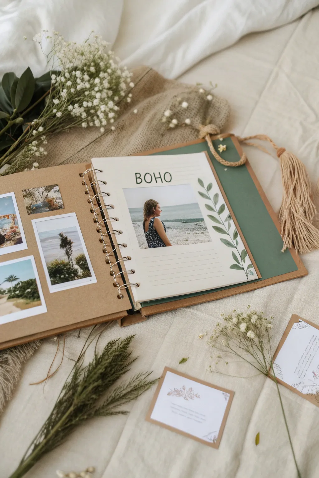 Transform your memories into art with themed scrapbook layouts that embrace simplicity and natural beauty.