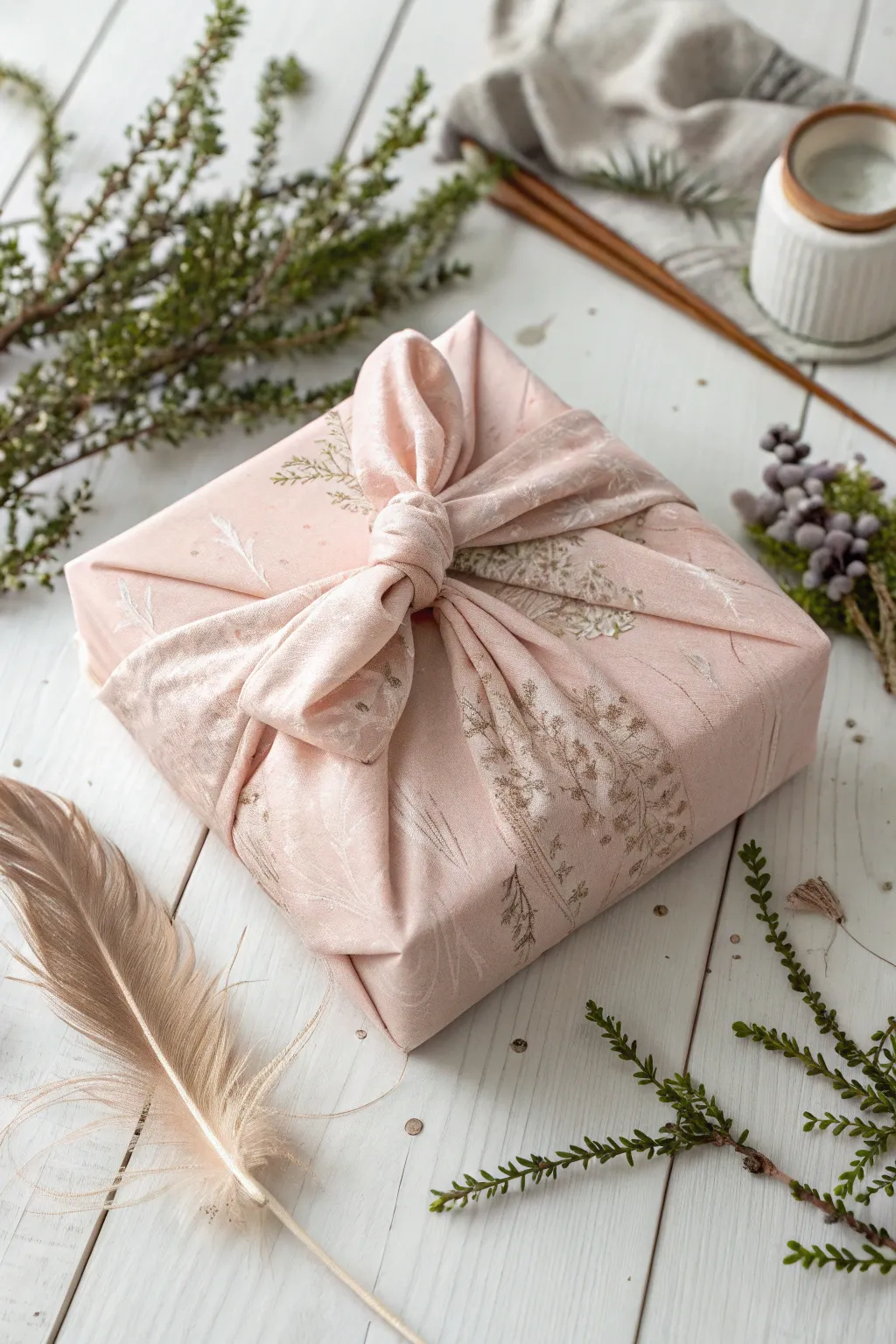 Embrace the art of Furoshiki for gifts that speak simplicity and elegance.