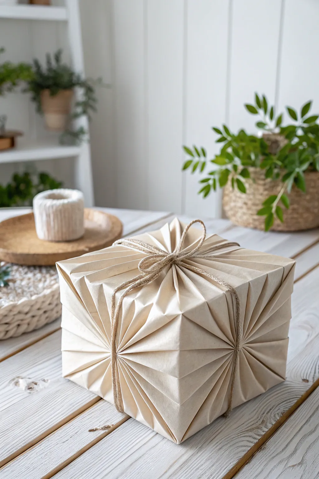 Elevate your gift-giving with the art of origami-inspired wrapping. 🌿✨