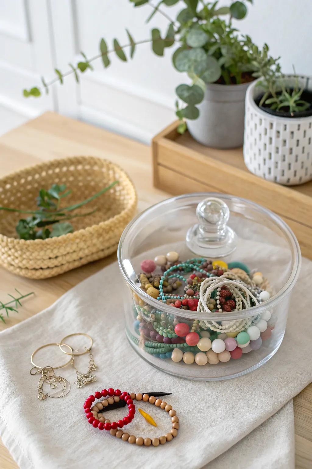 Effortless elegance: Keep your creativity flowing with clear storage solutions that beautifully showcase your jewelry-making treasures.