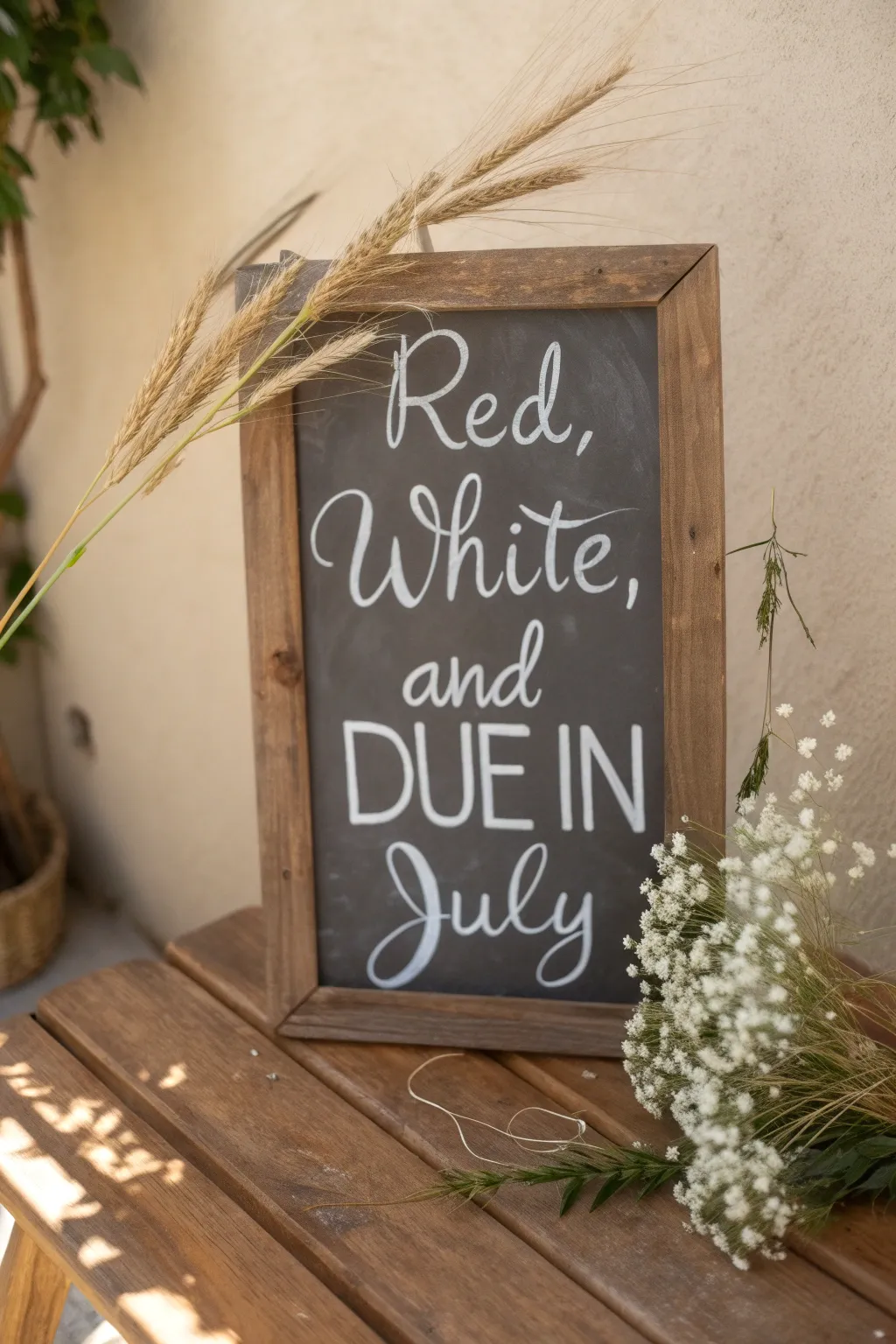 Announce your little one's arrival with a touch of elegance and simplicity. 🌿 #JulyBaby #ChalkboardArt