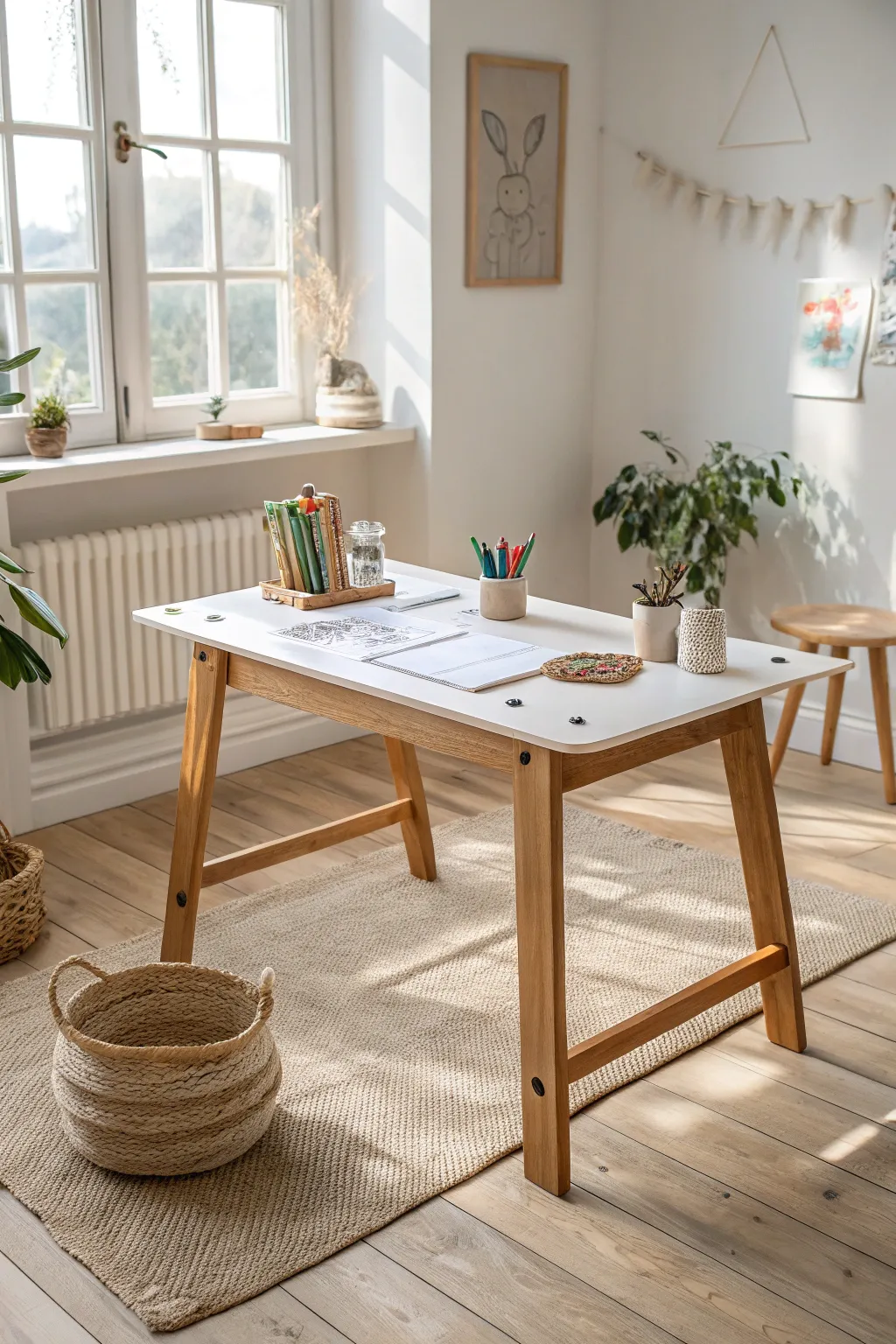 A craft table that grows with your child—where creativity meets timeless design.