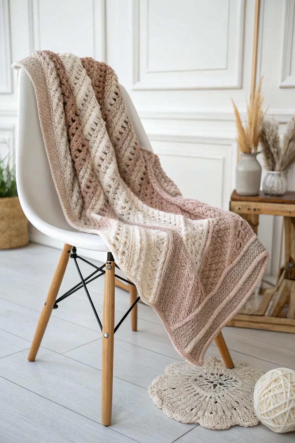 Wrap yourself in warmth and elegance with a hand-knitted cozy blanket—where craftsmanship meets comfort.