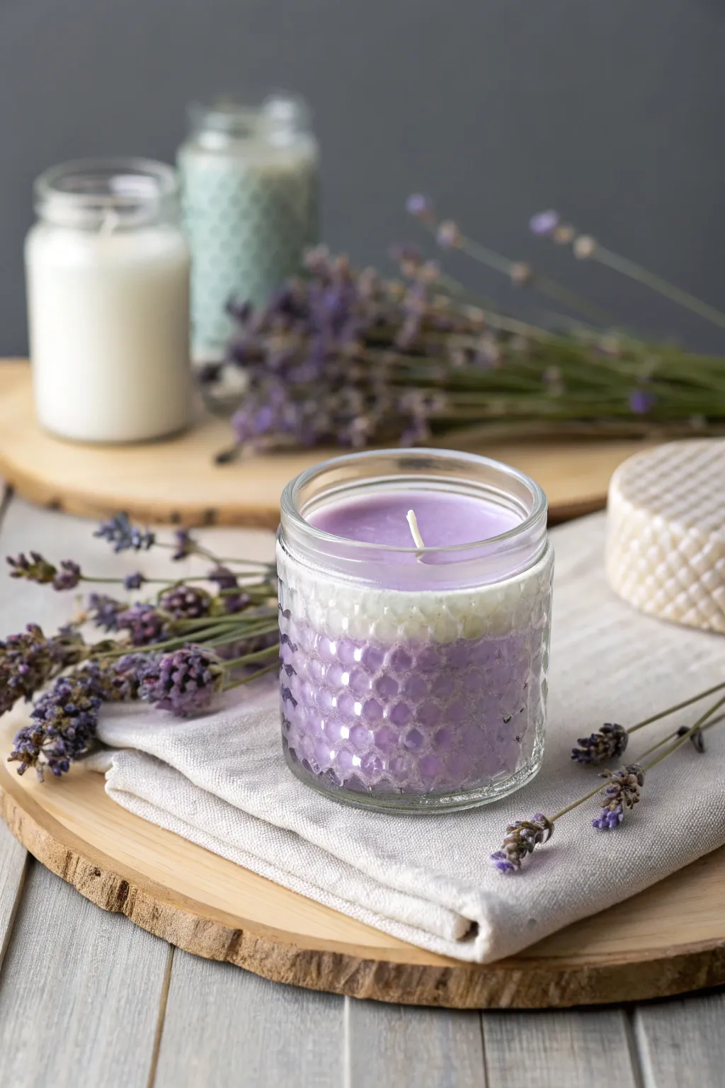 Ignite your creativity and senses with dreamy lavender-scented candles, perfect for a cozy craft night.