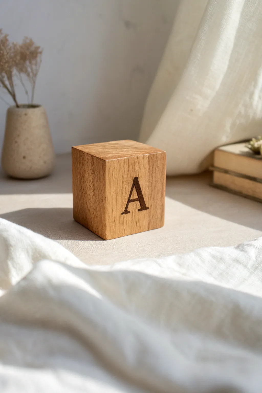 Elevate your labels with bold block letters, where simplicity meets statement.