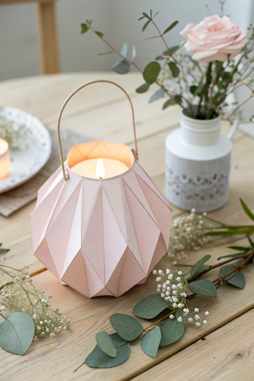 Illuminate your space with the serene glow of handcrafted elegance. 🌿✨ #DIYPaperLanterns #ScandiBoho