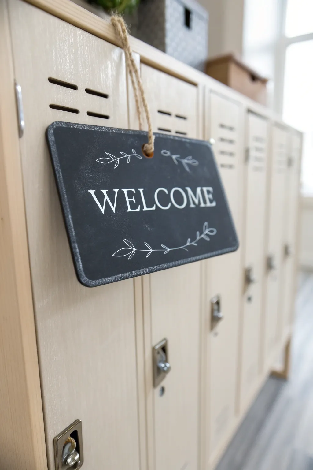 Embrace the charm of change with a chic chalkboard locker tag, perfect for those inspired moments.