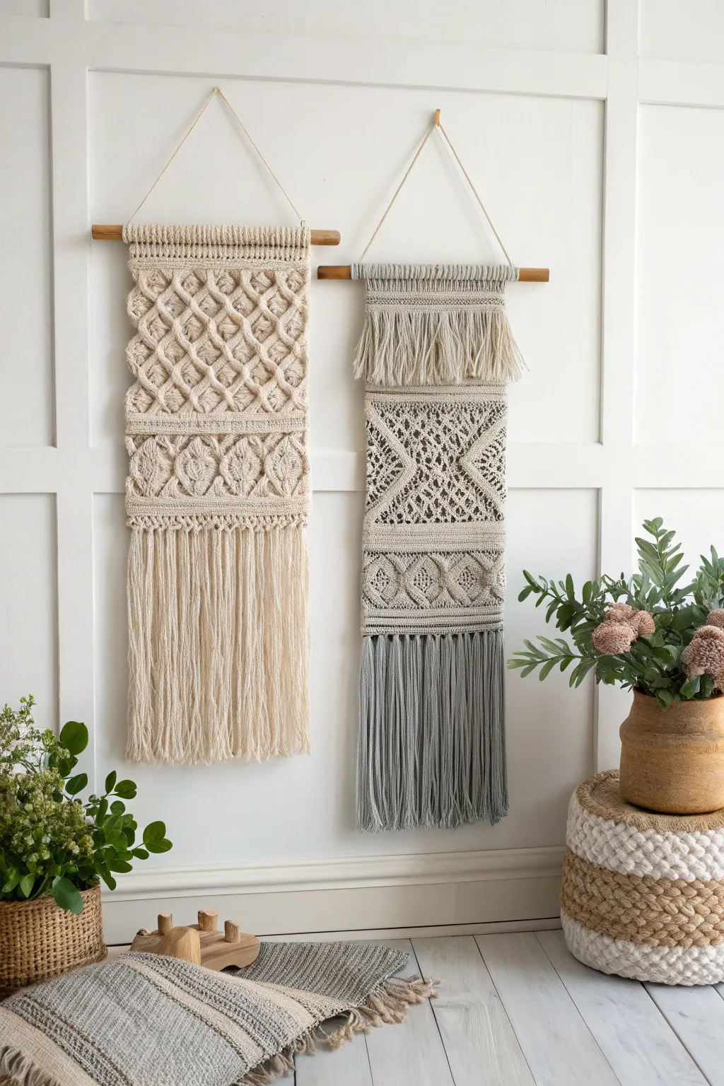 Elevate your space with handcrafted elegance: Discover the art of textured wall hangings.