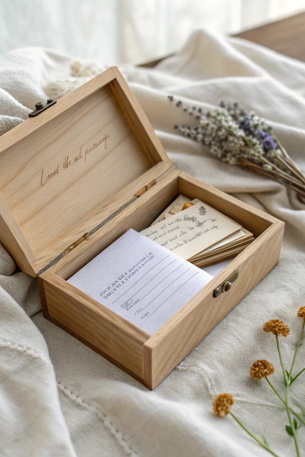 Discover the art of heartfelt simplicity with a box of handwritten notes.