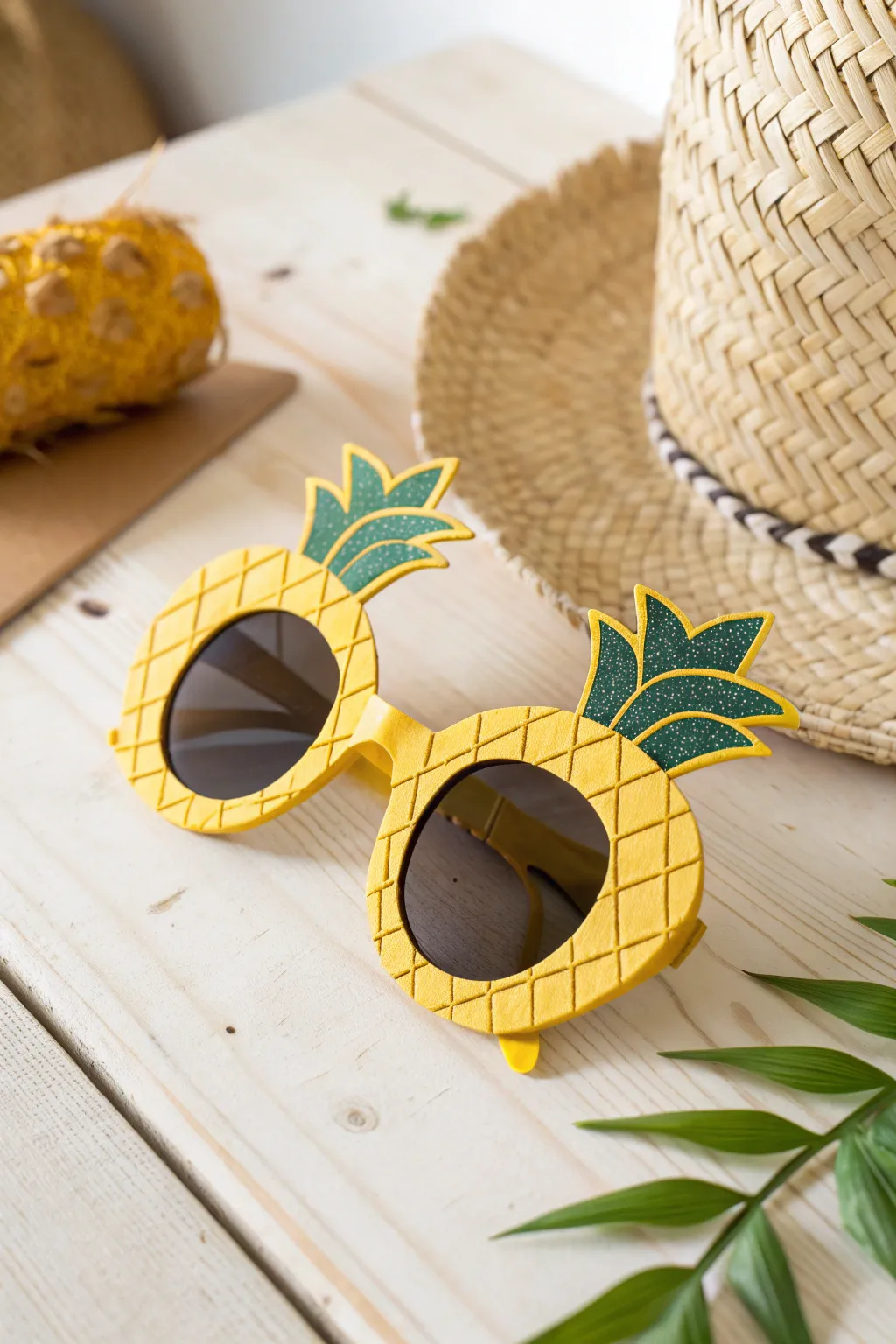 Add a touch of tropical fun to your summer look with DIY Pineapple Sunglasses!