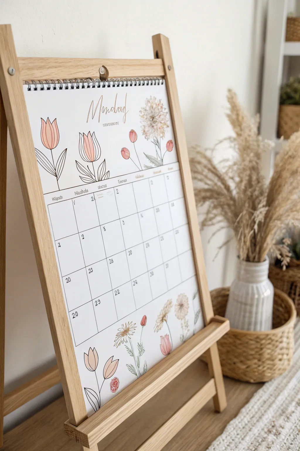 Embrace the season of renewal with a beautifully crafted spring calendar. 🌸✨#SpringHasSprung #MinimalistDesign