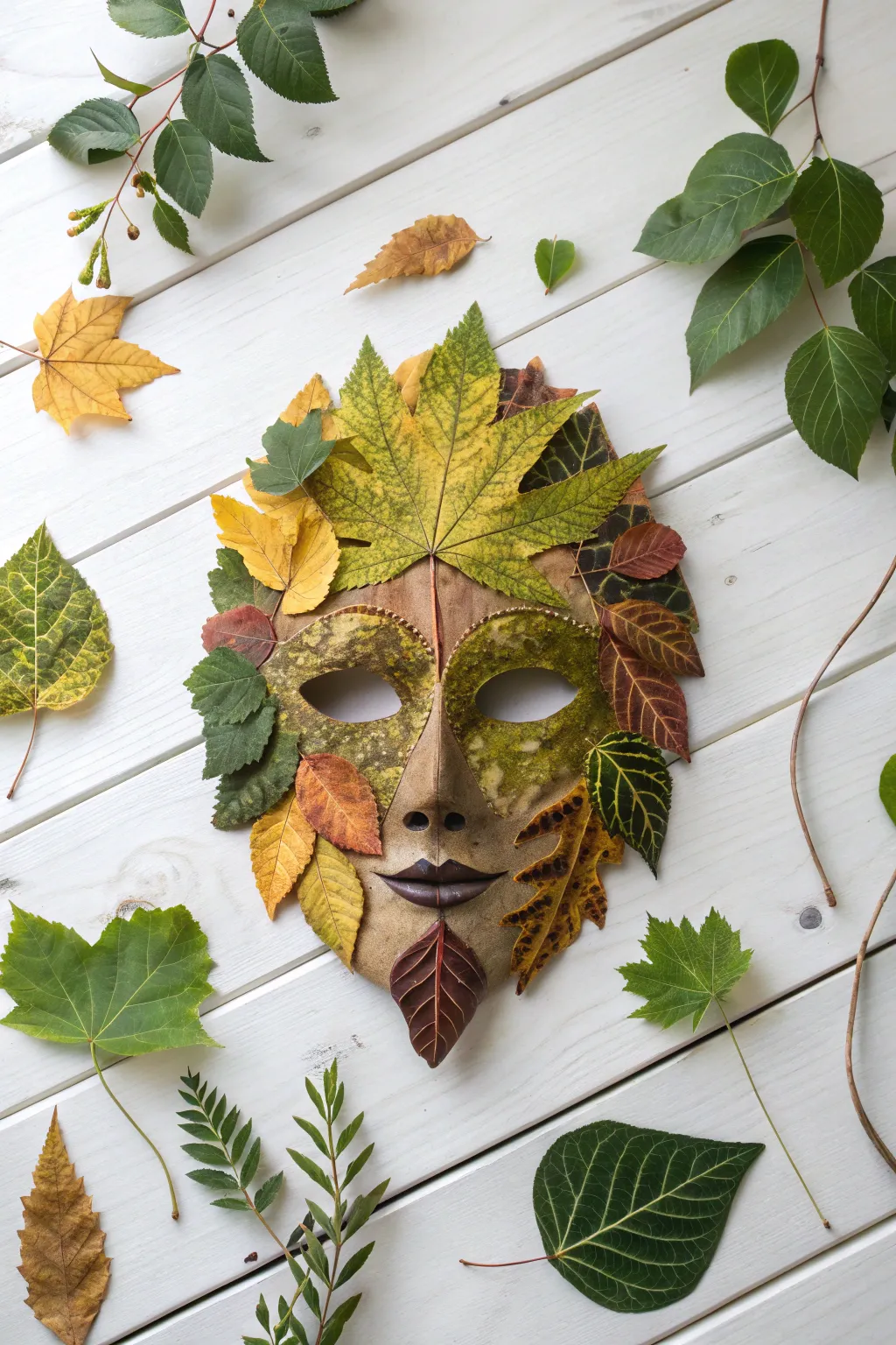 Embrace nature's artistry with this stunning leaf mask, where simplicity meets elegance.