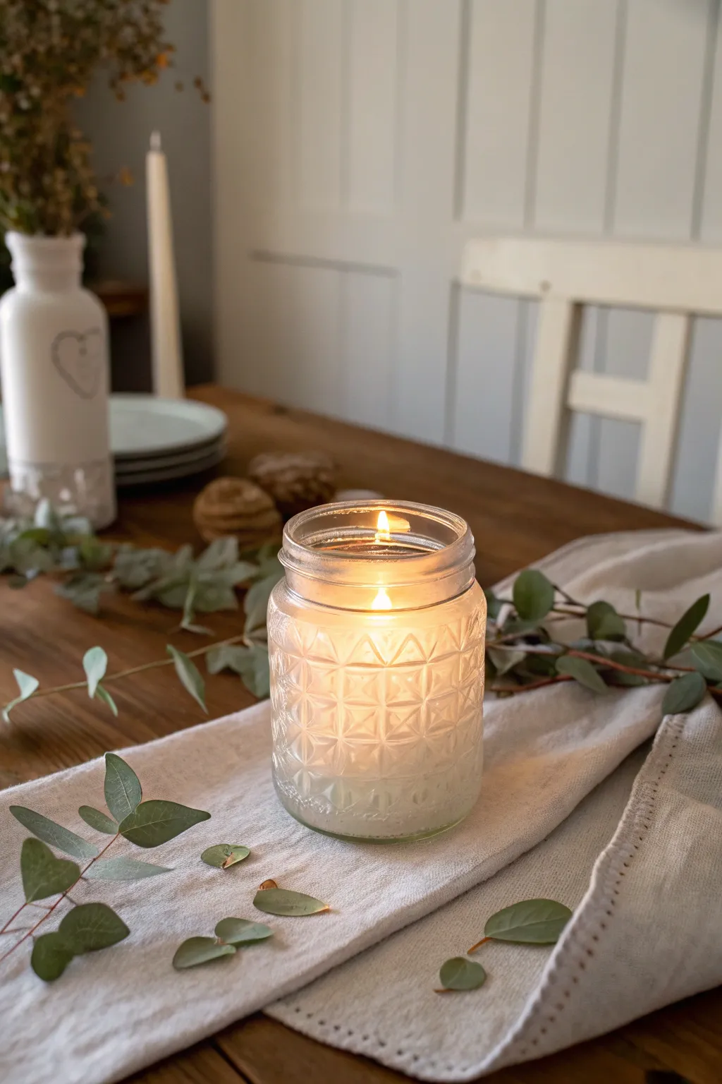 Illuminate your winter nights with the cozy charm of a glowing mason jar.
