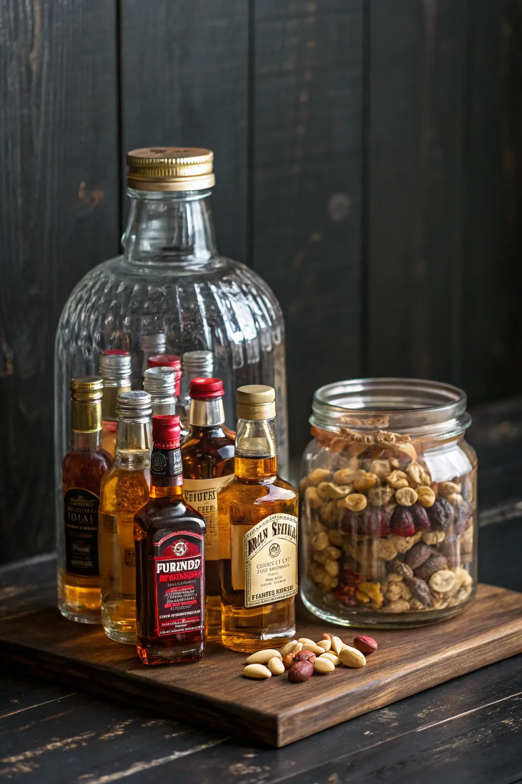Unwind in style with a personalized mini bar in a jar.