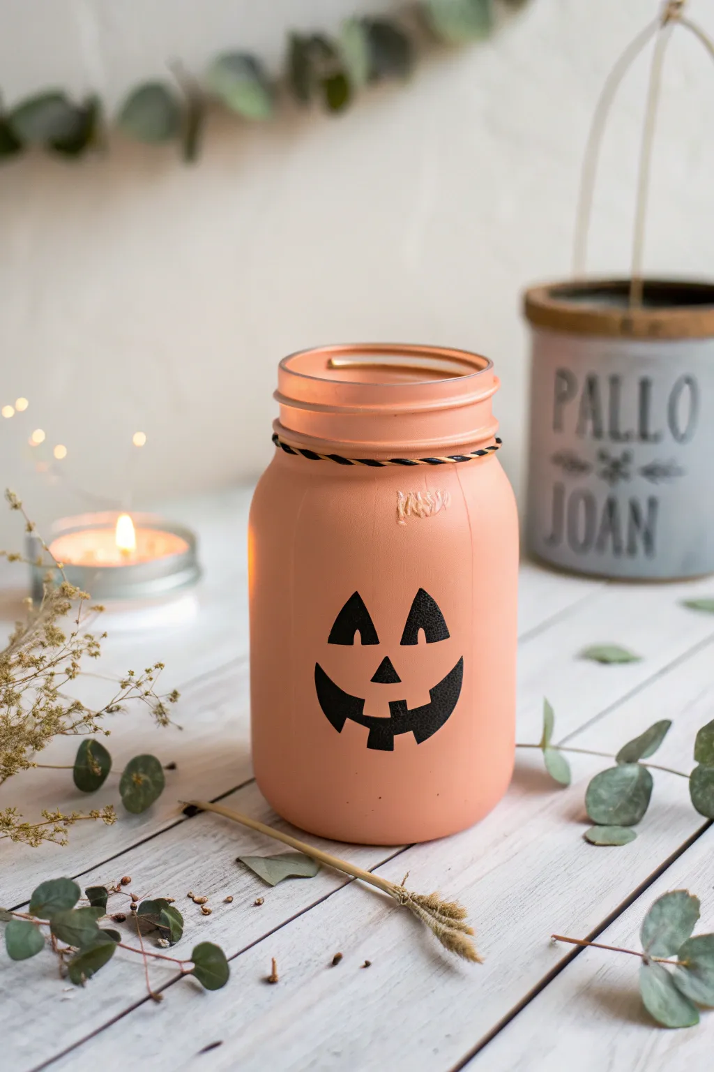 Illuminate your autumn nights with a charming Pumpkin Jar Luminary, perfect for adding a subtle festive glow to your home.