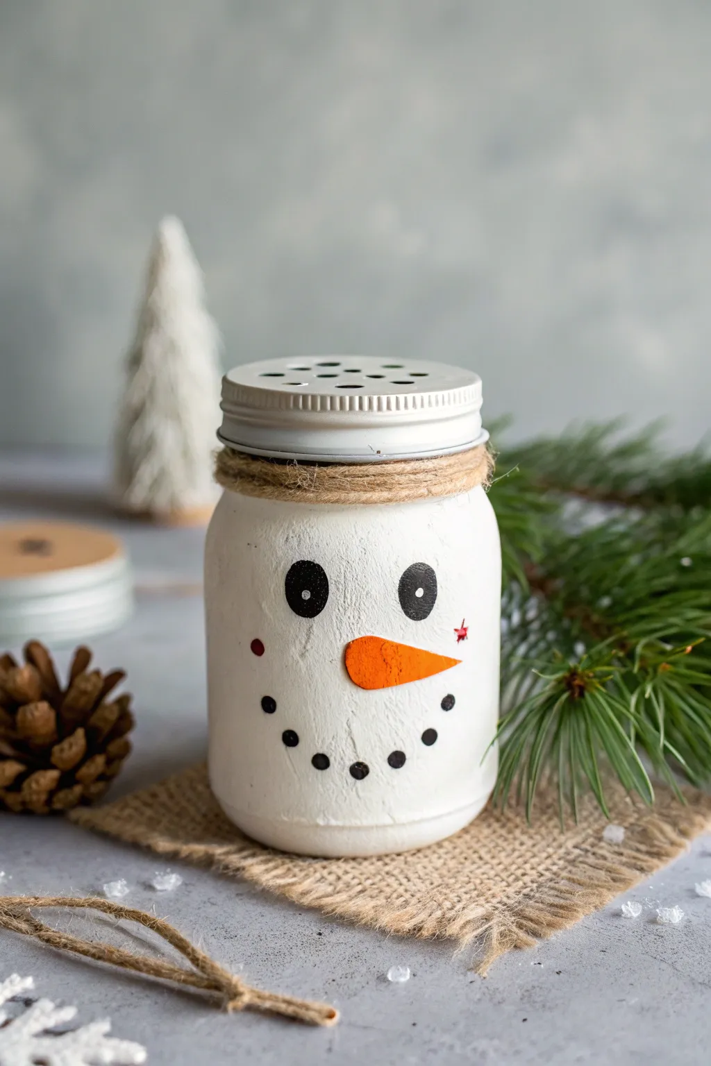 Craft your own winter wonderland with these charming snowman face ornaments!