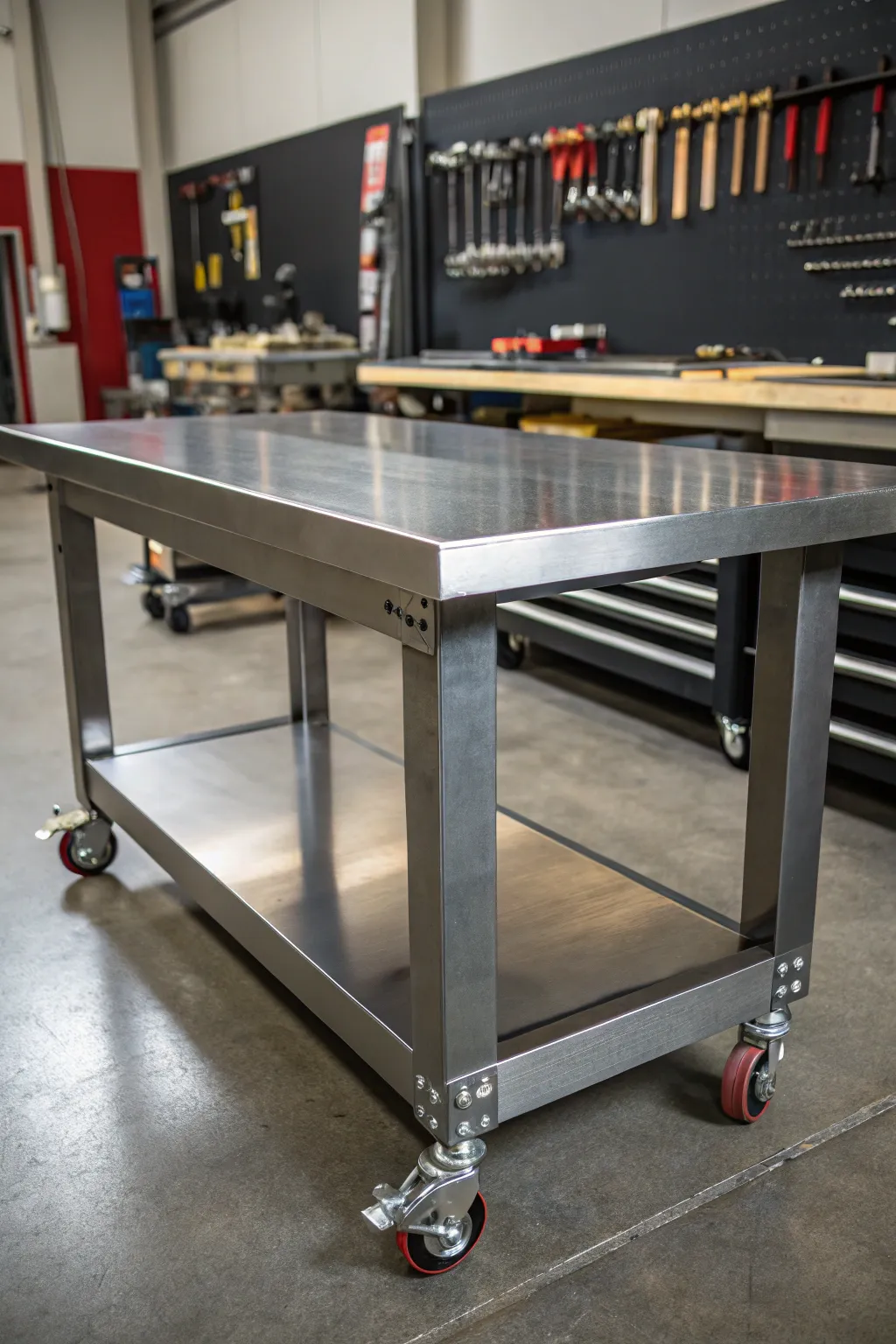 Revolutionize your workspace with a mobile workbench - where craftsmanship meets convenience.