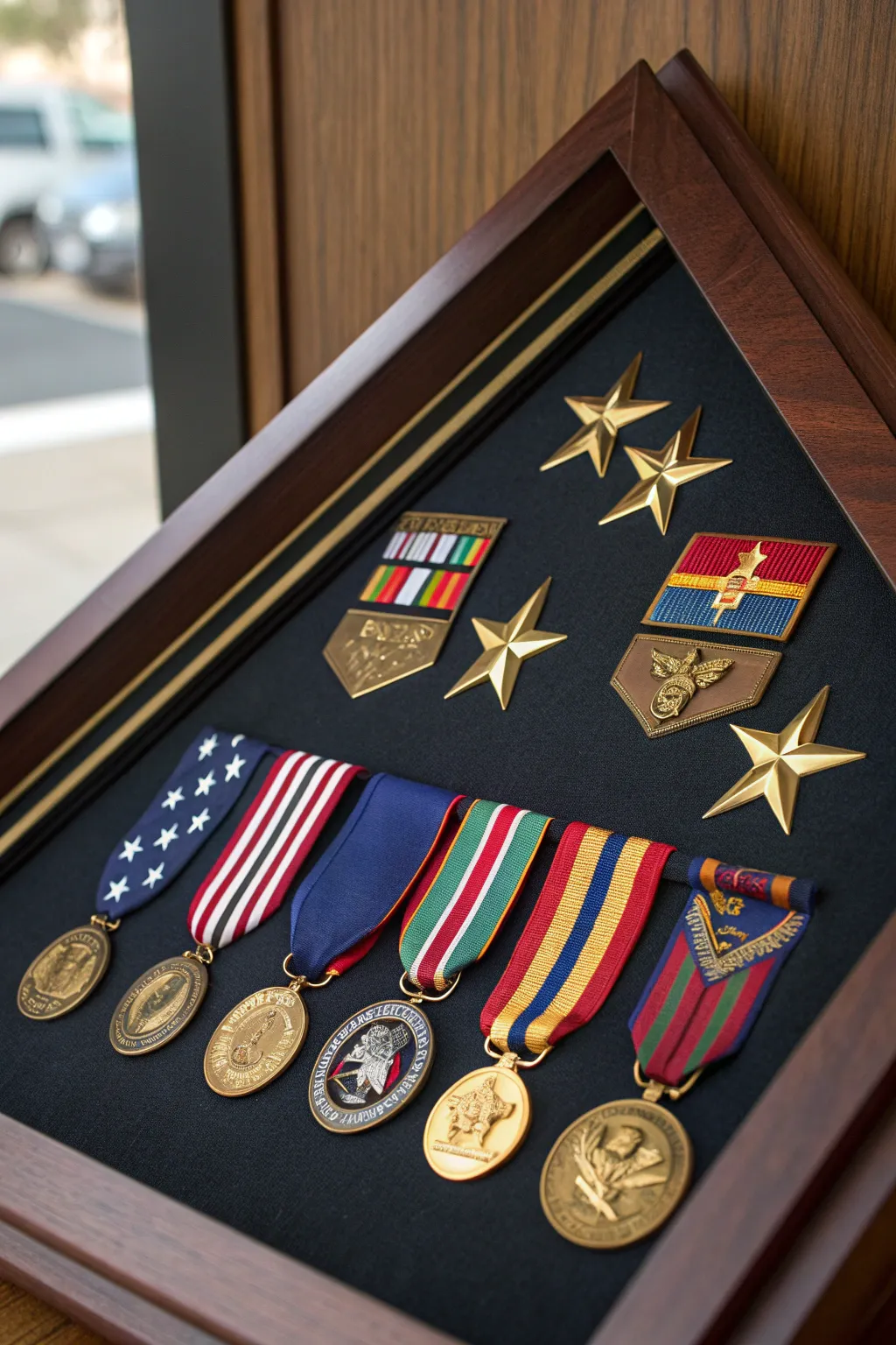 Celebrating achievements: A cascade of honor and dedication.