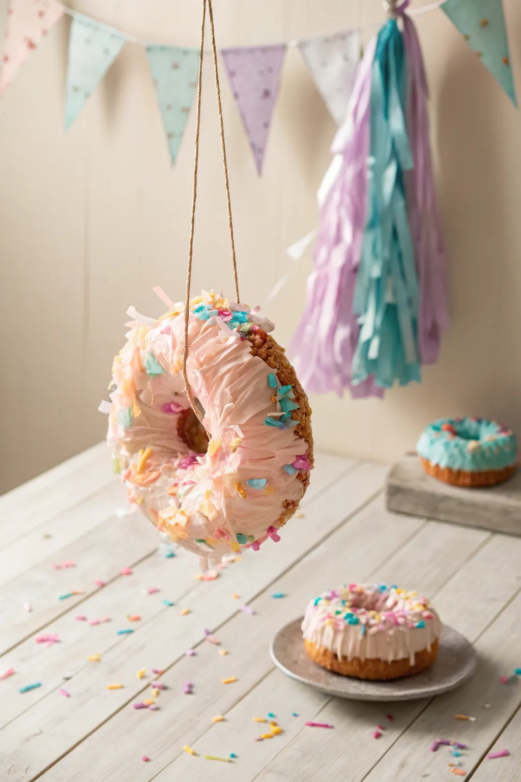 Whimsical Donut Pinata: A Sweet Blend of Craftsmanship and Charm