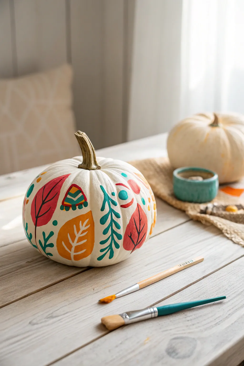 Unleash your creativity with abstract art pumpkins, where bold colors meet minimalist charm.