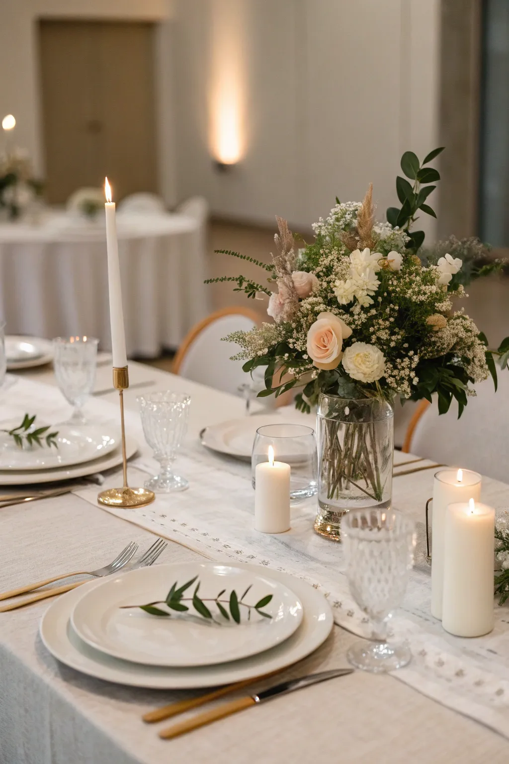 Minimalist table settings that exude elegance and simplicity.
