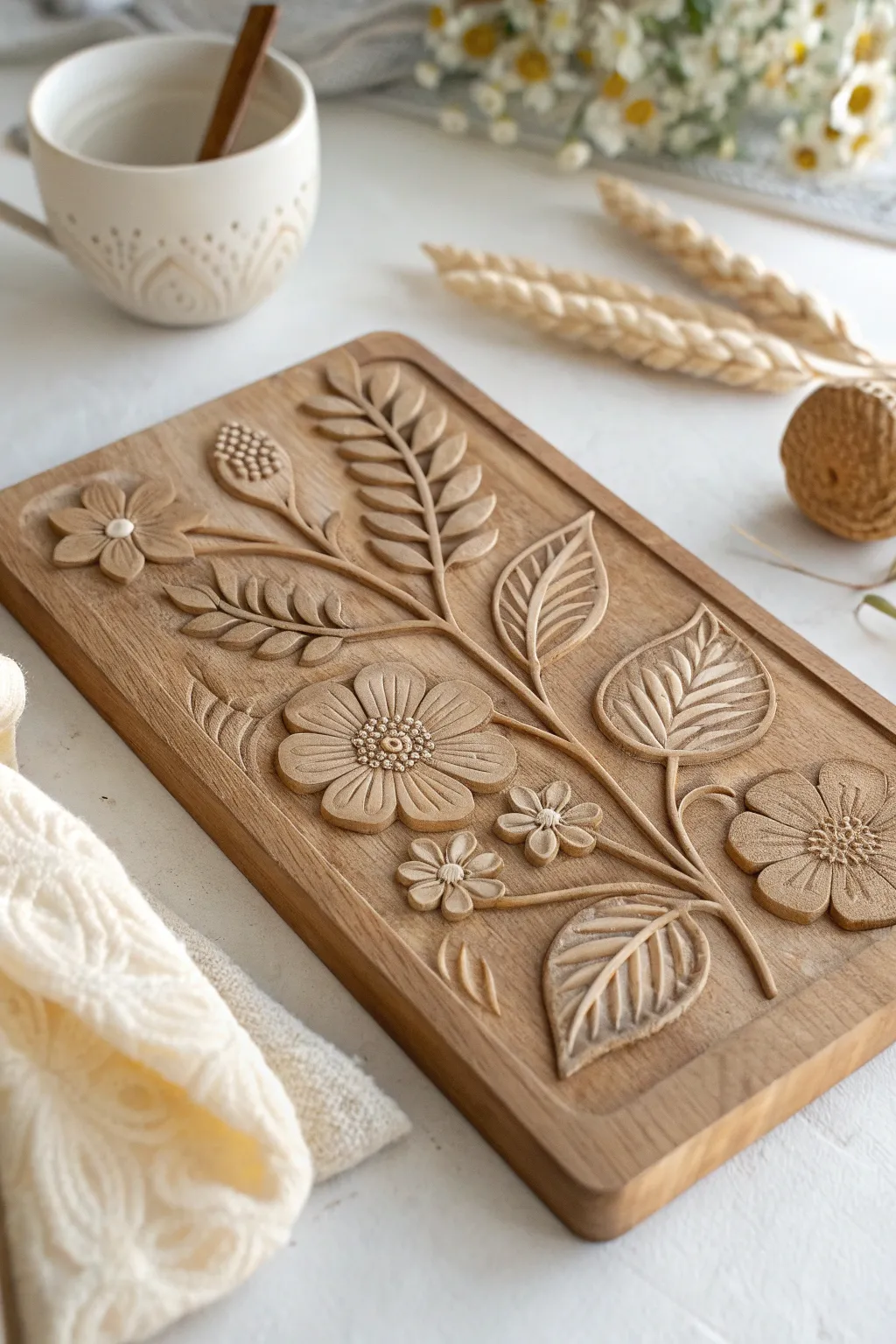Bring the essence of nature indoors with artful modeling paste designs.