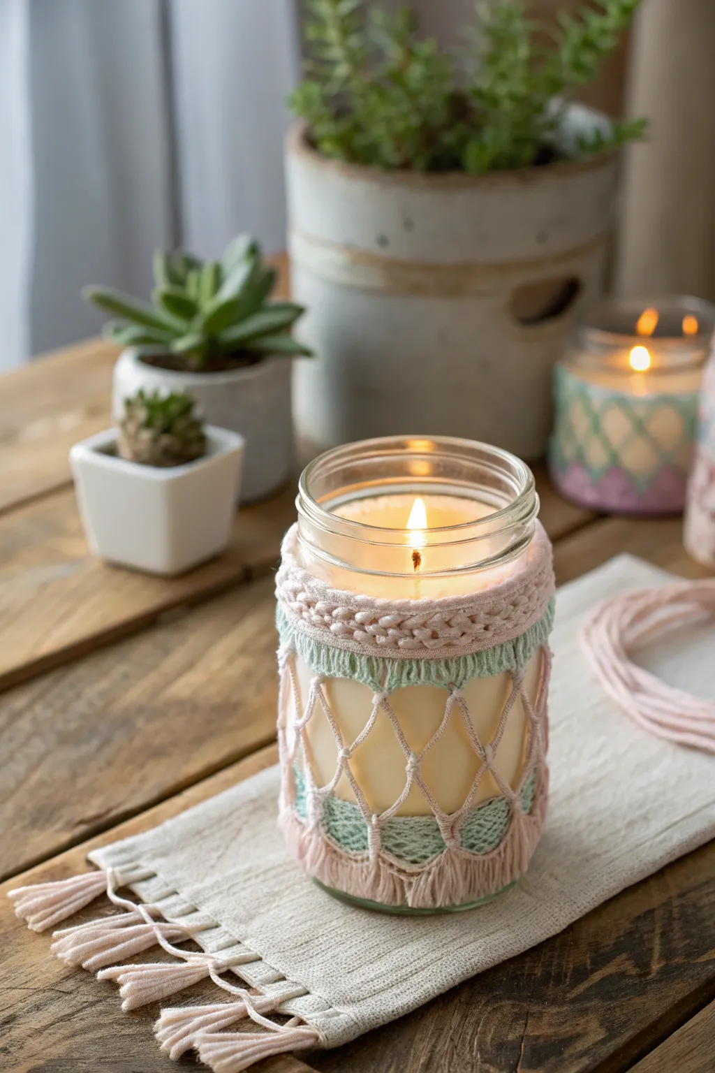 Illuminate her day with a handcrafted mason jar candle—where simplicity meets heartfelt elegance.
