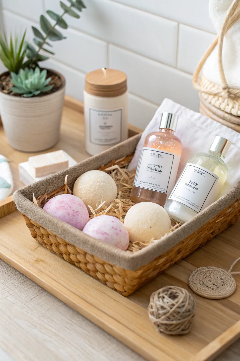 Create a serene spa retreat at home for Mother's Day with this beautifully crafted gift basket.