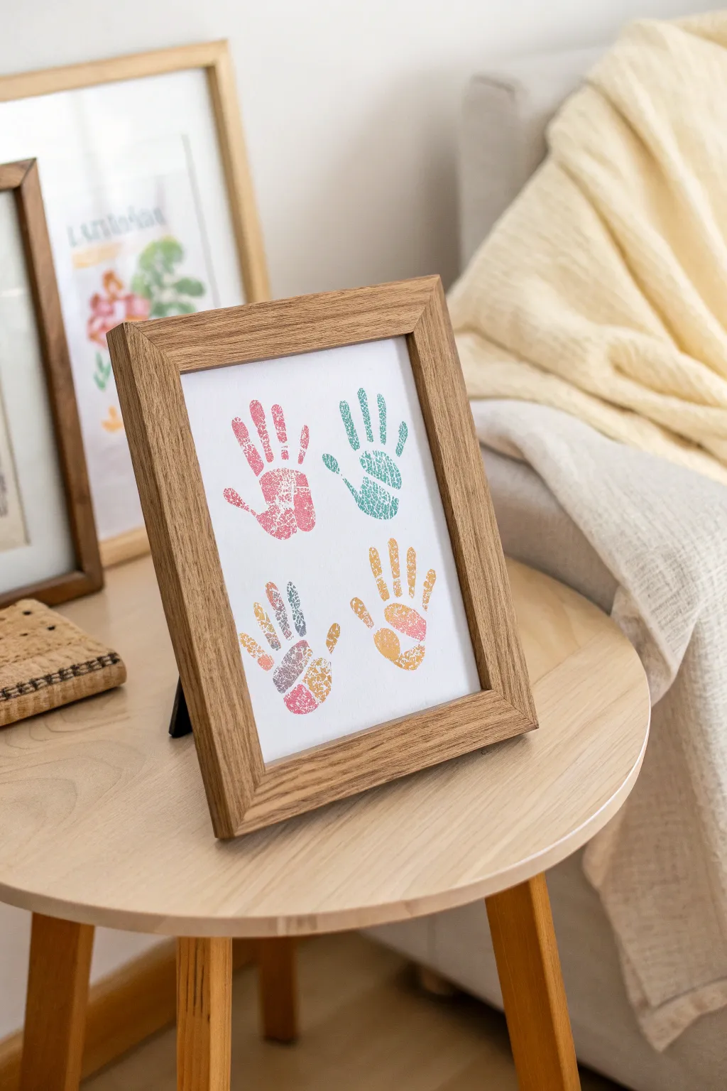 Capture the essence of Mother's Day with a heartfelt handprint keepsake that blends minimalist charm with boho flair.