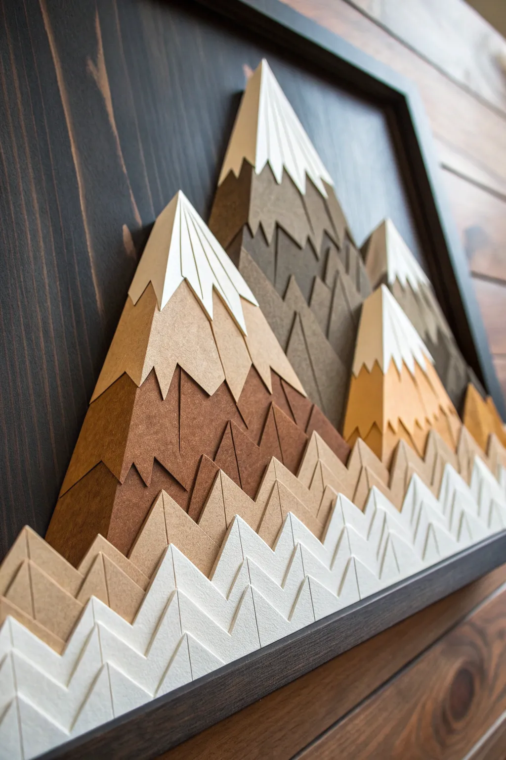 Elevate your space with the artistry of layered paper mountains, where craftsmanship meets nature.